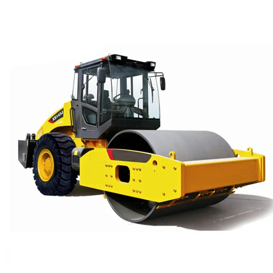 Road-Construction-12t-Single-Drum-Road-Roller-Xs123-Full-Hydraulic-Compactor-with-Pad-Foots